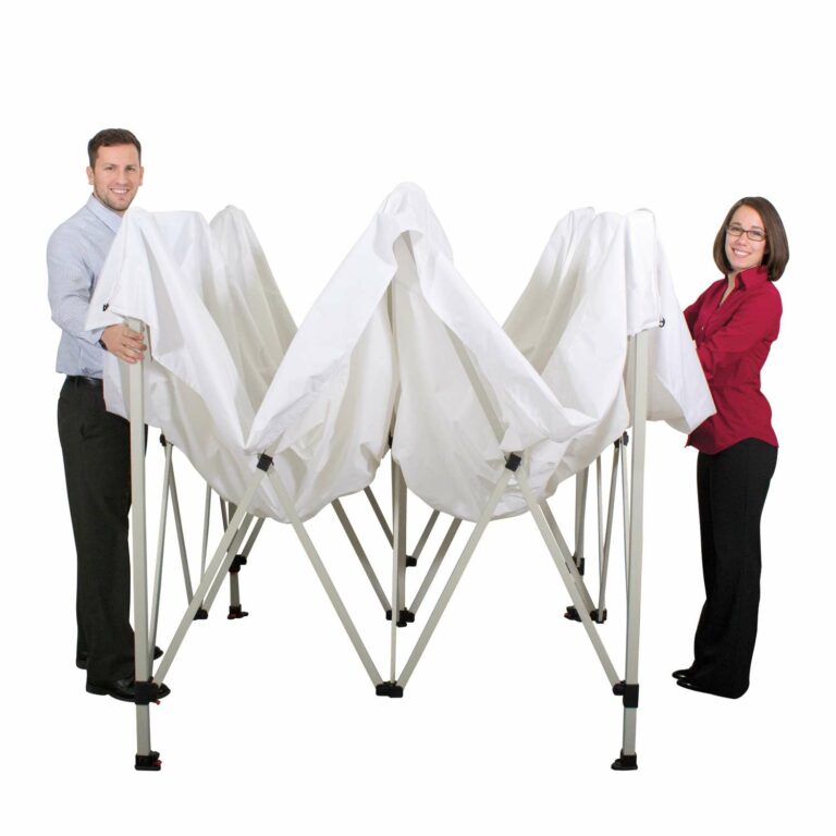 Example Bundle product: Custom Outdoor Event Kit – Full-Color Tent, Feather Flag & Tablecloth