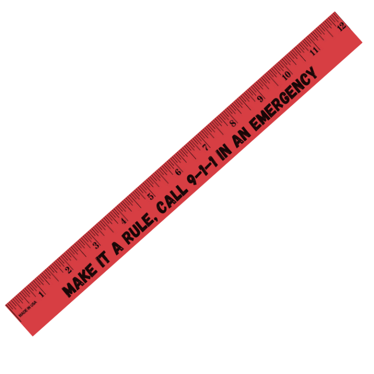Custom 12″ Painted Wooden Ruler