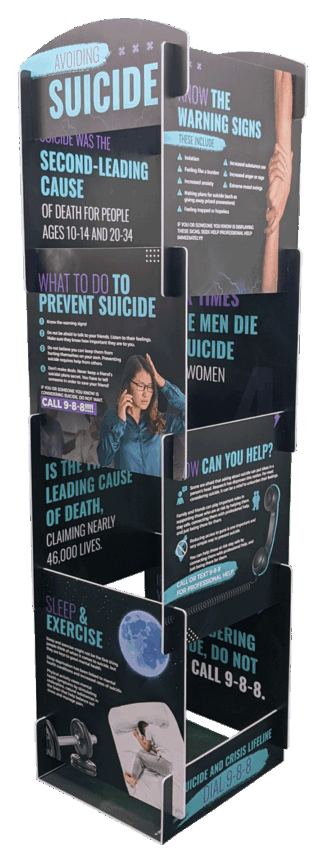 Suicide Prevention Tabletop Info Tower