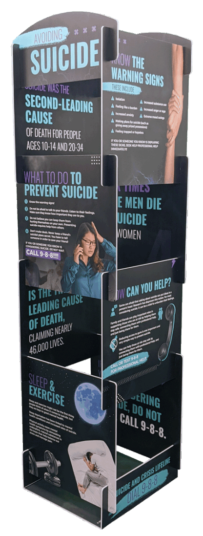 Suicide Prevention Tabletop Info Tower