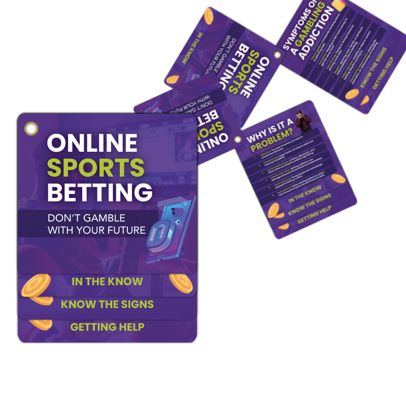 Responsible online sports gambling outreach materials
