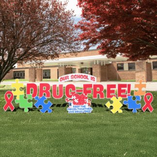 Red Ribbon Week 2025 Lawn Display