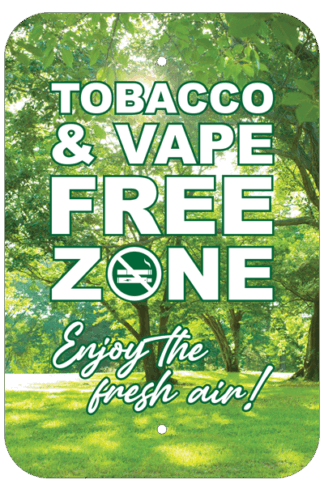 Tobacco and Vape Free Zone Aluminum Signs