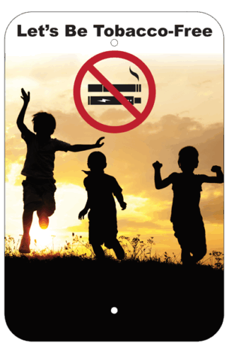 Tobacco Free Zone Aluminum Sign