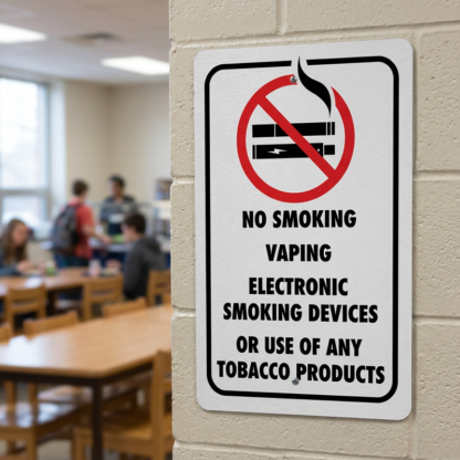 No Smoking Vaping Aluminum Sign