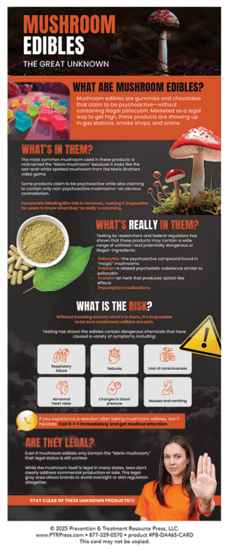 Mushroom Edible Awareness Presentation Cards