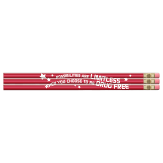 Space Themed Drug Free Message Pencils for Red Ribbon Week