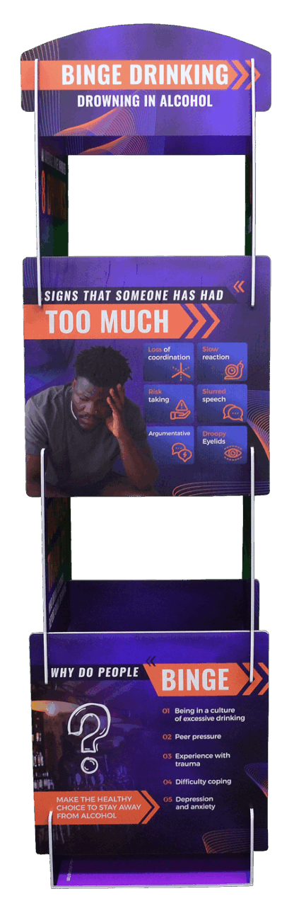 Binge Drinking Awareness Information Tower Display