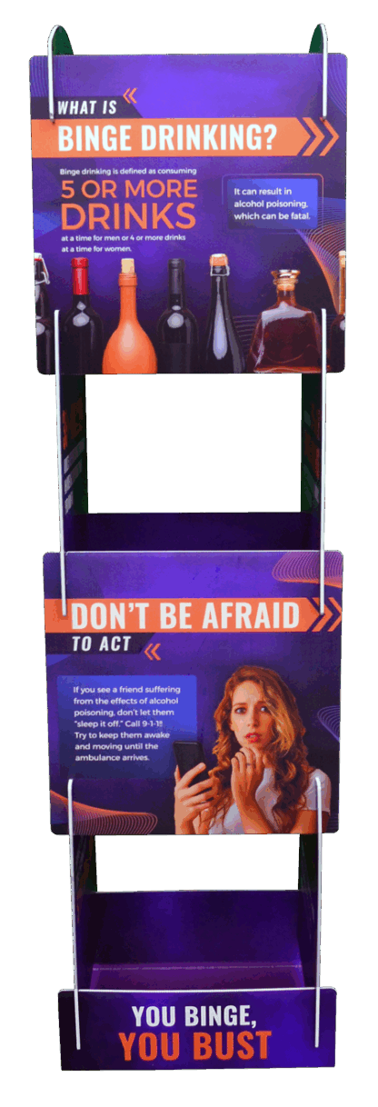 Binge Drinking Alcohol Awareness Event Cube Display Tower