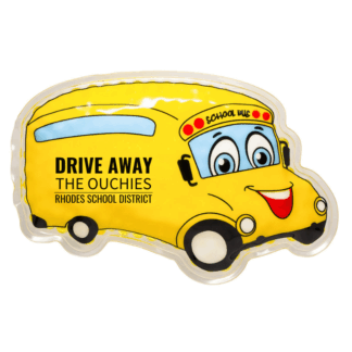 Custom School Bus Shaped Hot Cold Packs for Kids