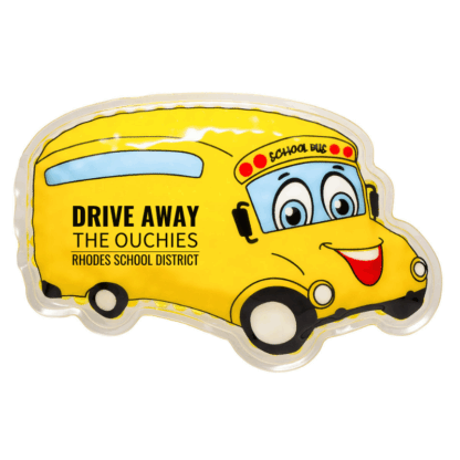 Custom School Bus Shaped Hot Cold Packs for Kids