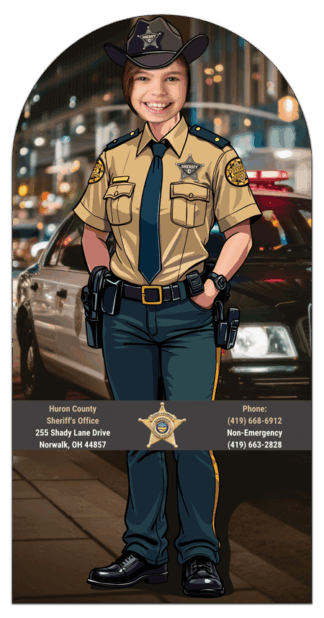 Female Sheriff Photo Prop for Kids