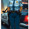 Female Police Officer Photo Prop with Custom Personalization