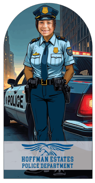 Female Police Officer Photo Prop with Custom Personalization