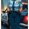 Kid Sized Woman Police Officer Photo Prop