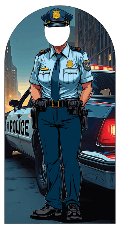 Kid Sized Woman Police Officer Photo Prop