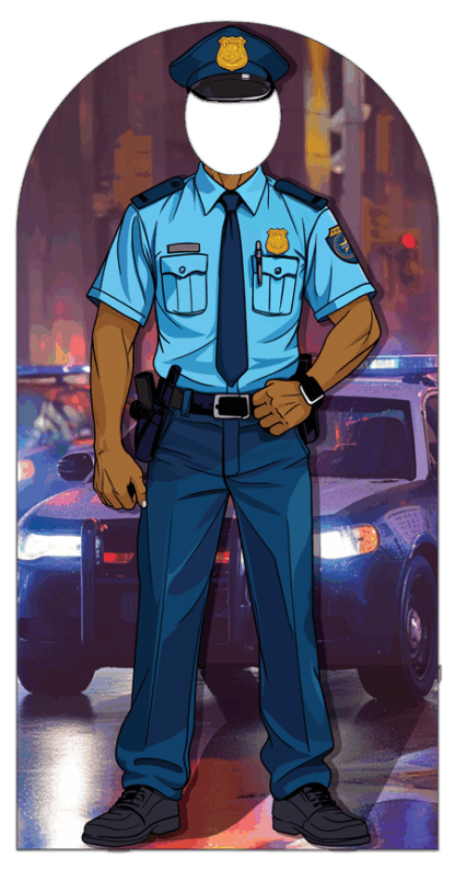 Police Officer Photo Prop for Kids