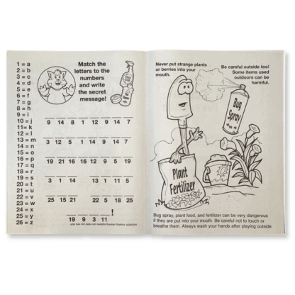 Poison Prevention Workbooks for Kids