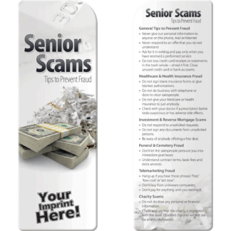 Senior Scams Bookmarks with Fraud Prevention Tips