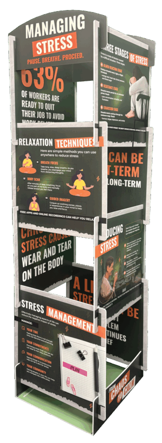 Stress Management Tabletop Info Tower