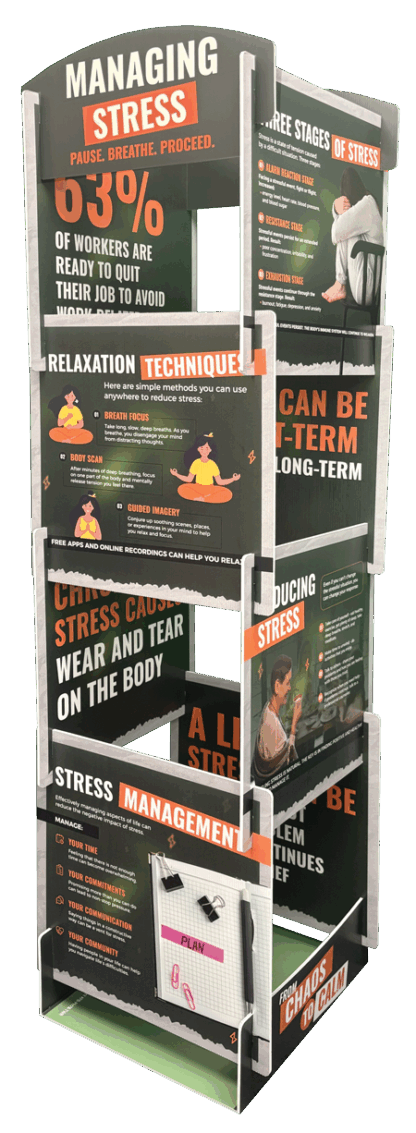Stress Management Tabletop Info Tower