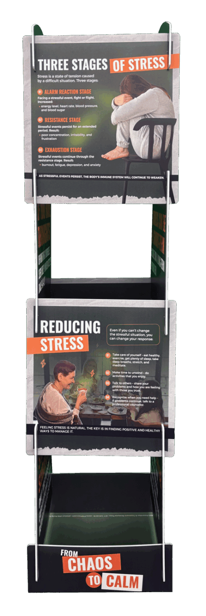 Stress Reduction Info Tower Display