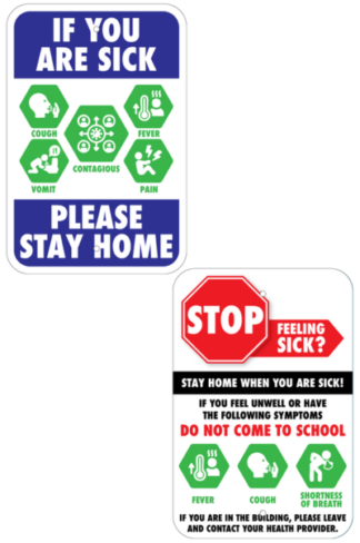Feeling Sick Stay Home Aluminum Signs