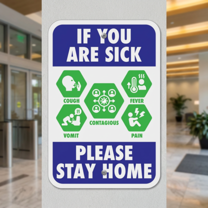 Sick Stay Home Signs & Signage