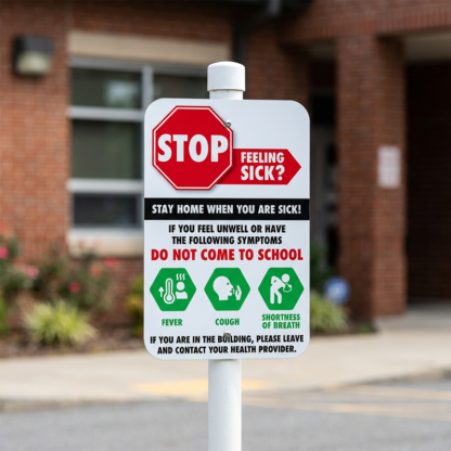 Sick Stay Home Signs for Schools