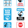 Hand Washing Aluminum Signs