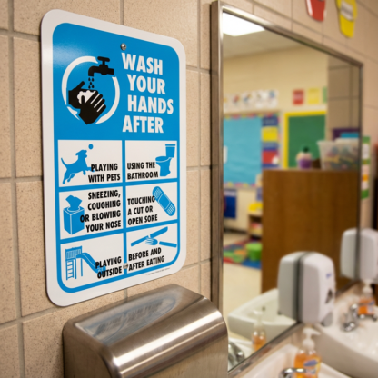 Hand Hygiene Aluminum Signs