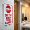 Stop Did You Wash Your Hands Aluminum Signs