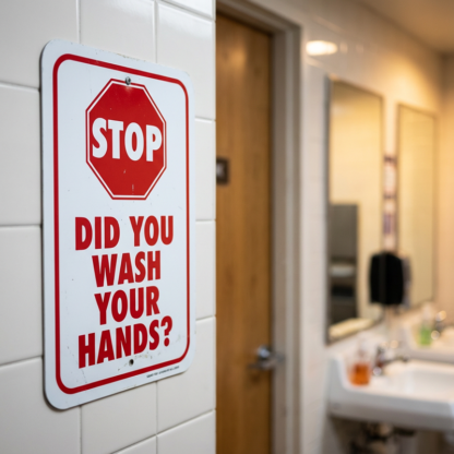 Stop Did You Wash Your Hands Aluminum Signs