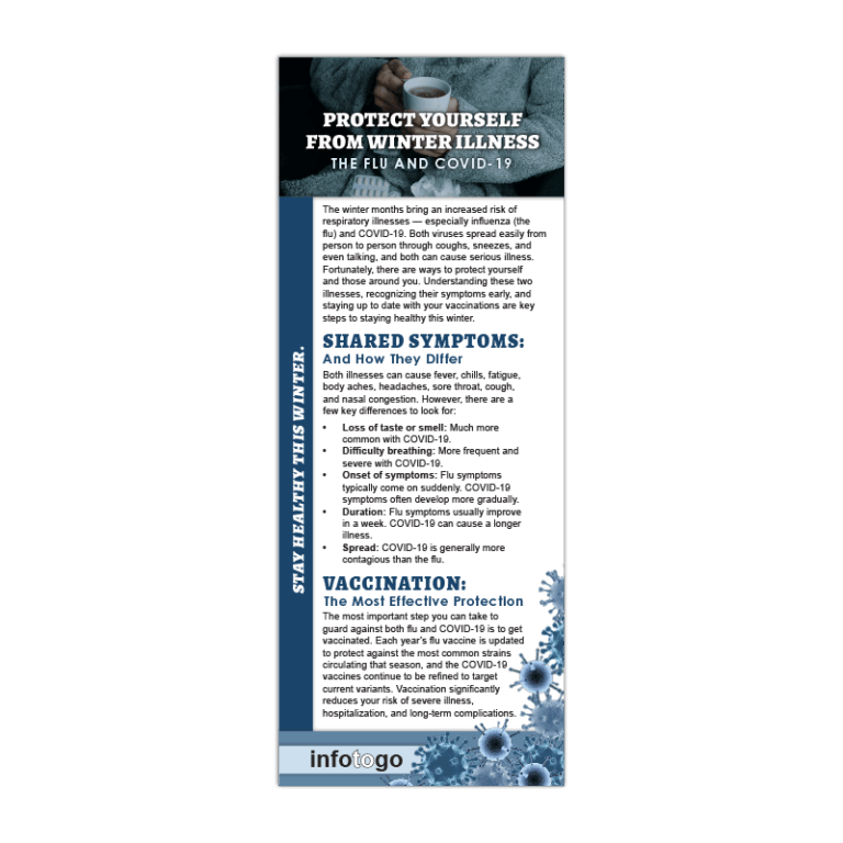 Info To Go: The Flu & COVID-19 – Protect Yourself From Winter Illness Rack Cards