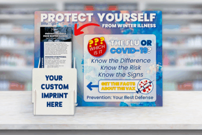 Flu and COVID Prevention Information Display Rack