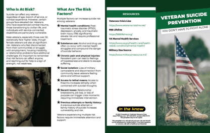 Veteran Suicide Prevention Brochures