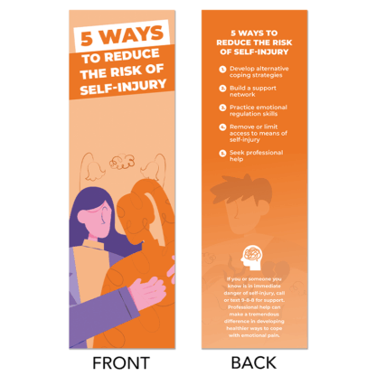 5 Ways to Reduce the Risk of Self Injury Prevention Bookmarks