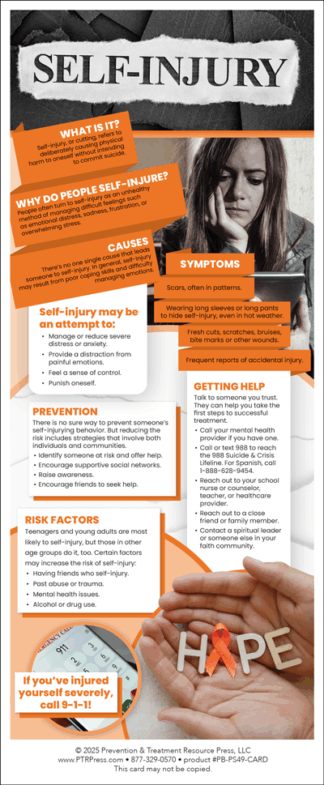 Self Injury Information Presentation Cards