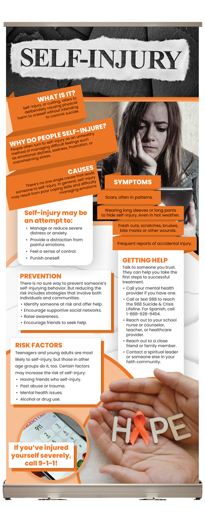 Self Injury Retractable Presentation Display