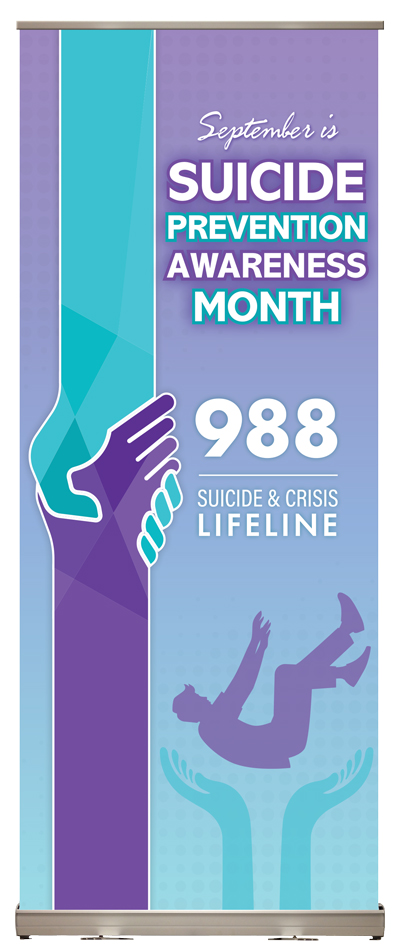 Suicide Prevention Awareness Retractable Display