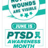 PTSD Awareness Month Retractable Presentation Display