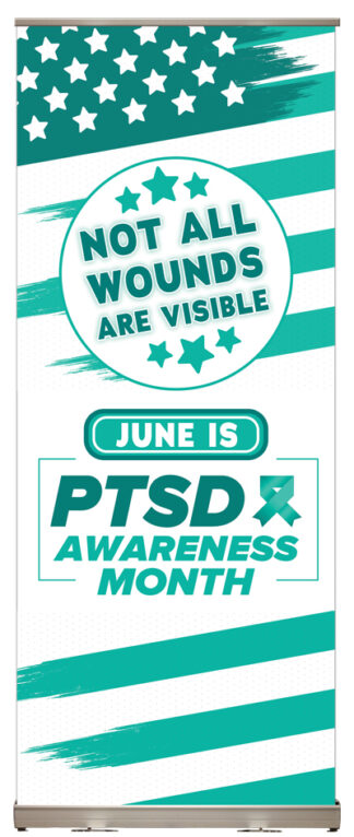 PTSD Awareness Month Retractable Presentation Display
