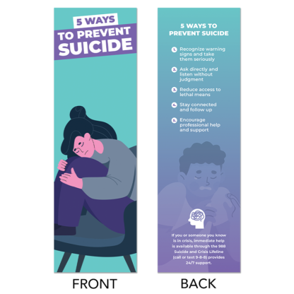 Suicide Prevention Bookmarks