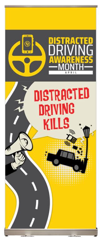 Distracted Driving Awareness Month Display April Safety Banner