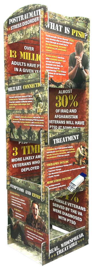 Military PTSD Info Tower Display
