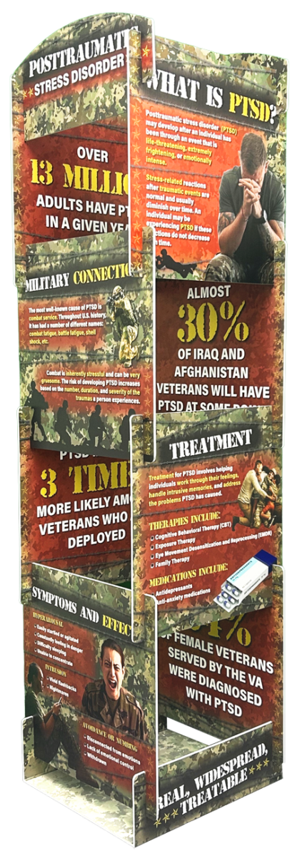 Military PTSD Info Tower Display