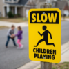 Children Playing Street Signs