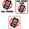 No Cell Phones Aluminum Signs
