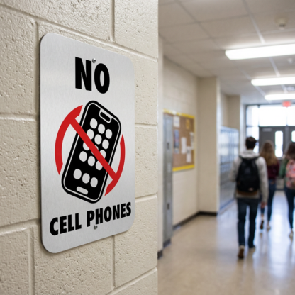 School No Cell Phones Signs