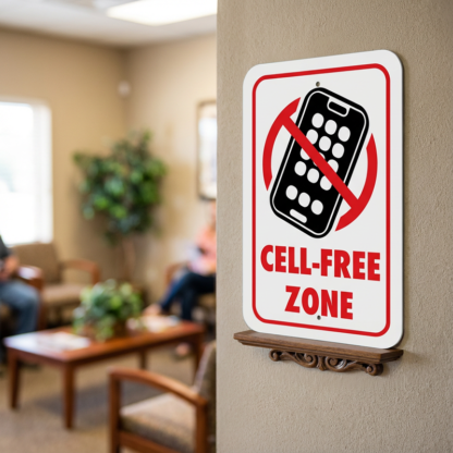 Cell Free Zone Aluminum Signs